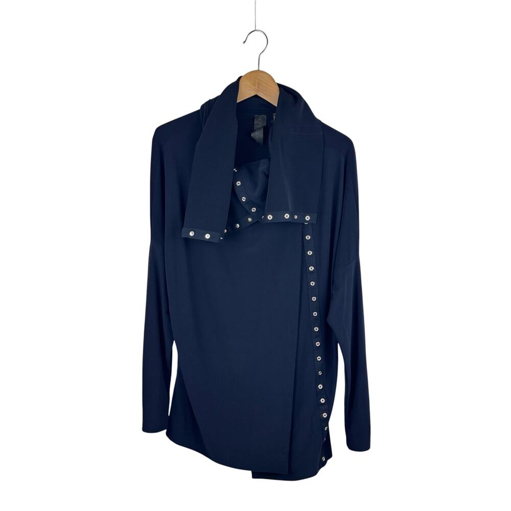 Norma Kamali Asymmetrical Snap Cardigan
